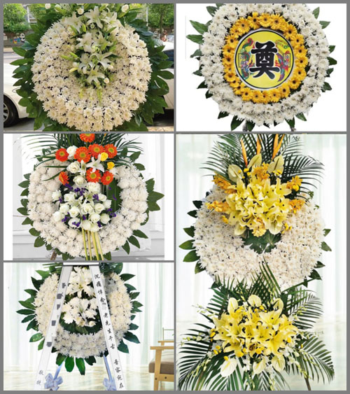 湖北黄冈市罗田县白莲河乡花圈速递